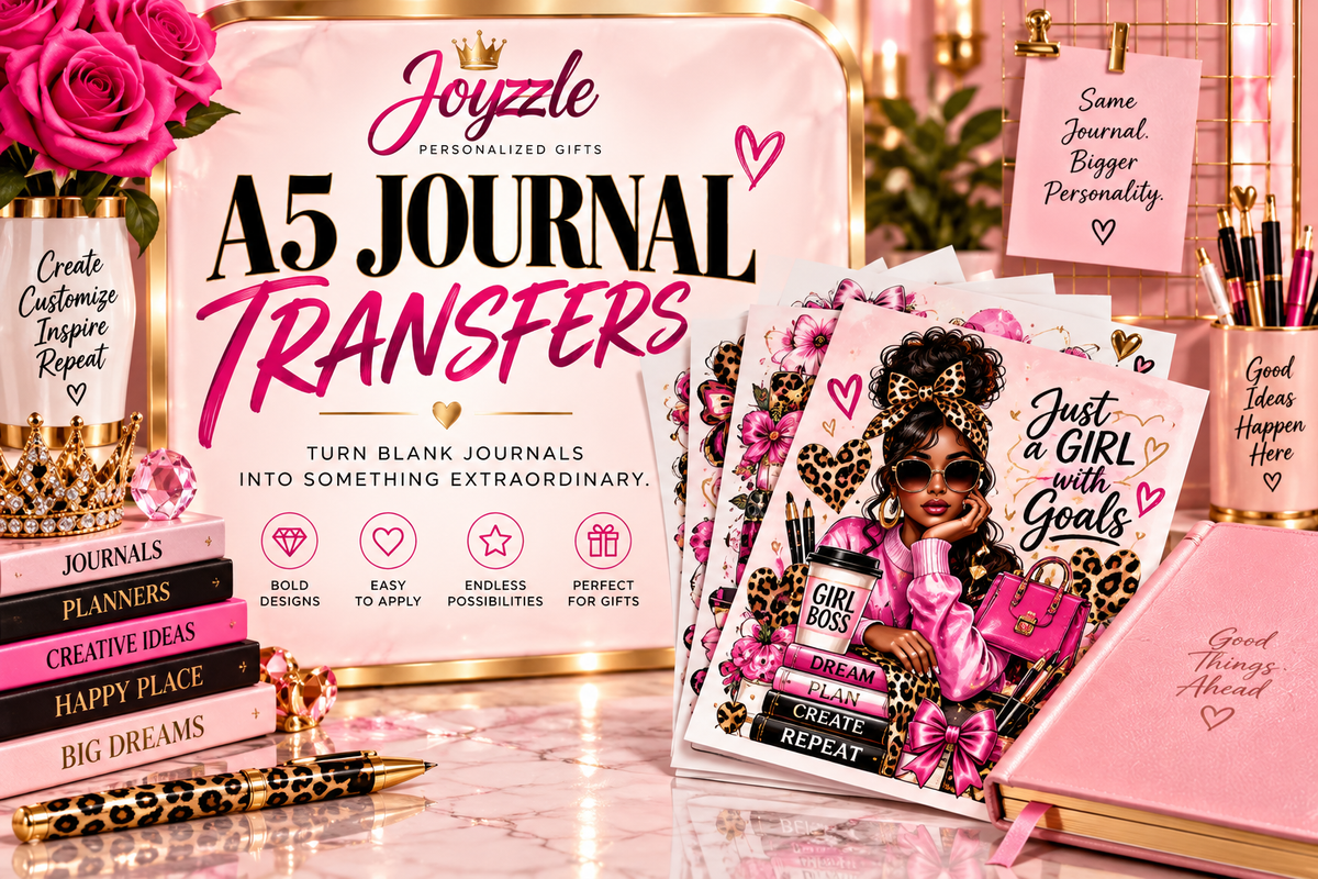 A5 Journal & Notebook UV DTF Transfers