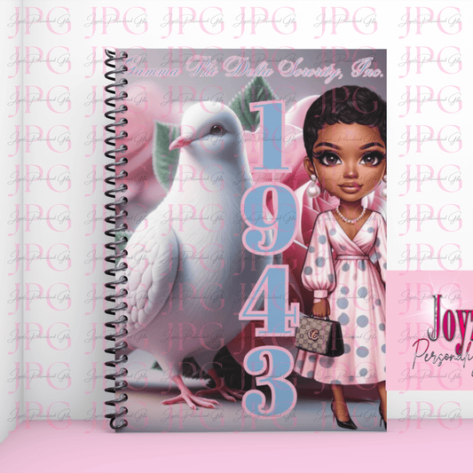 1943 Gamma Phi Delta Sorority, Inc. Spiral Notebook - Joyzzle Personalized Gifts