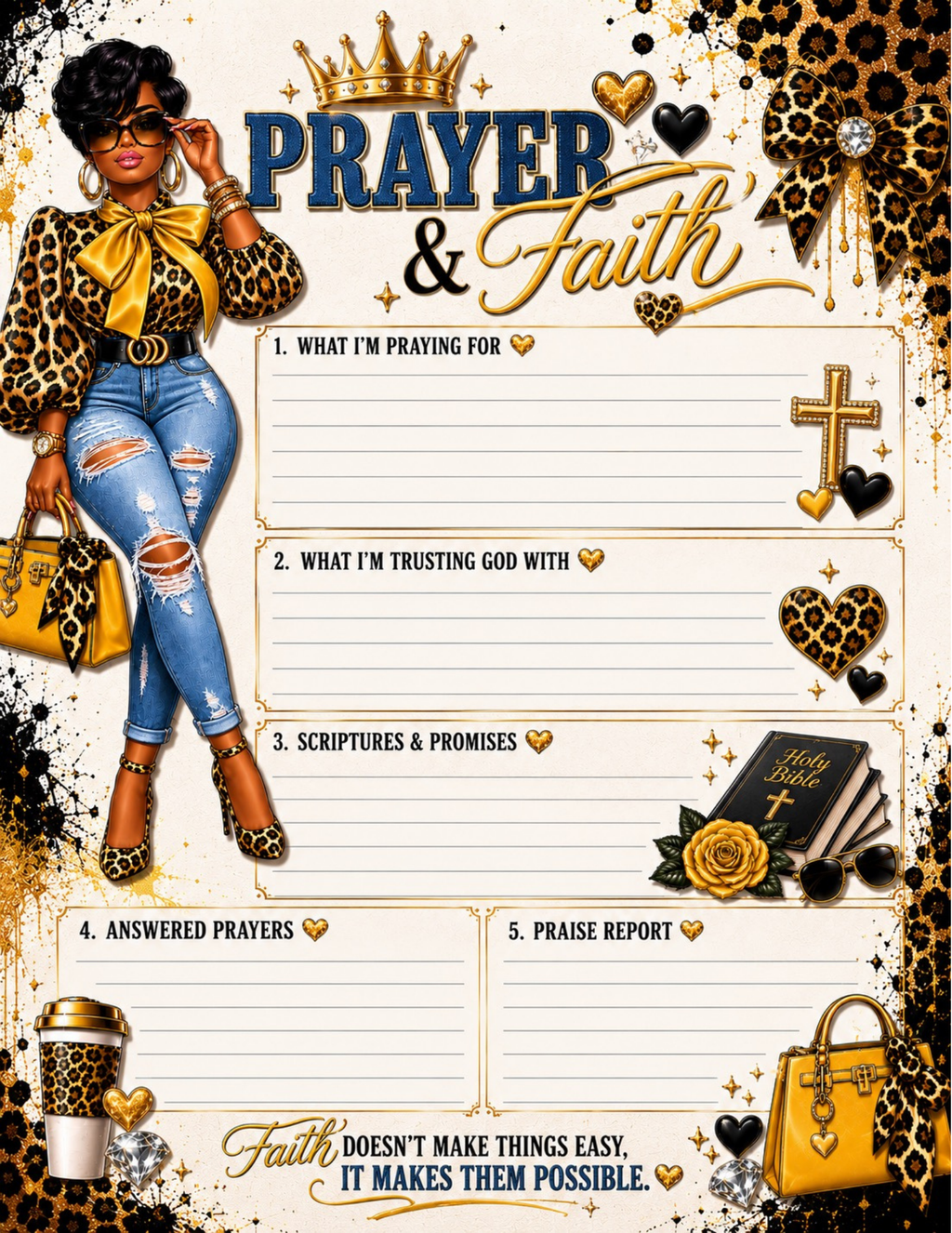 Plans, Purpose & Power Undated Planner | Faith, Goals & Weekly Planning