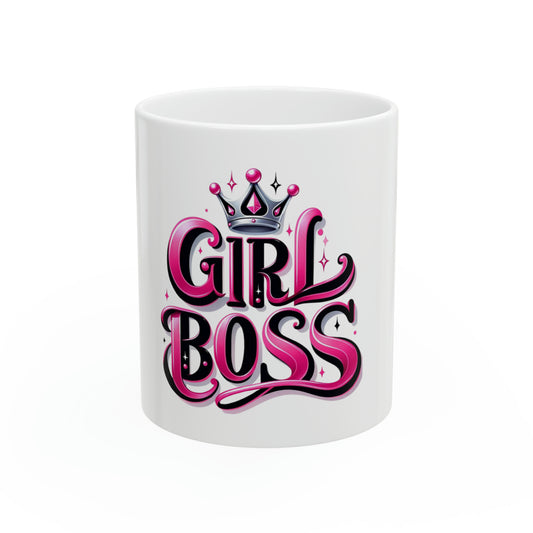 Girl Boss Ceramic Mug, 11oz