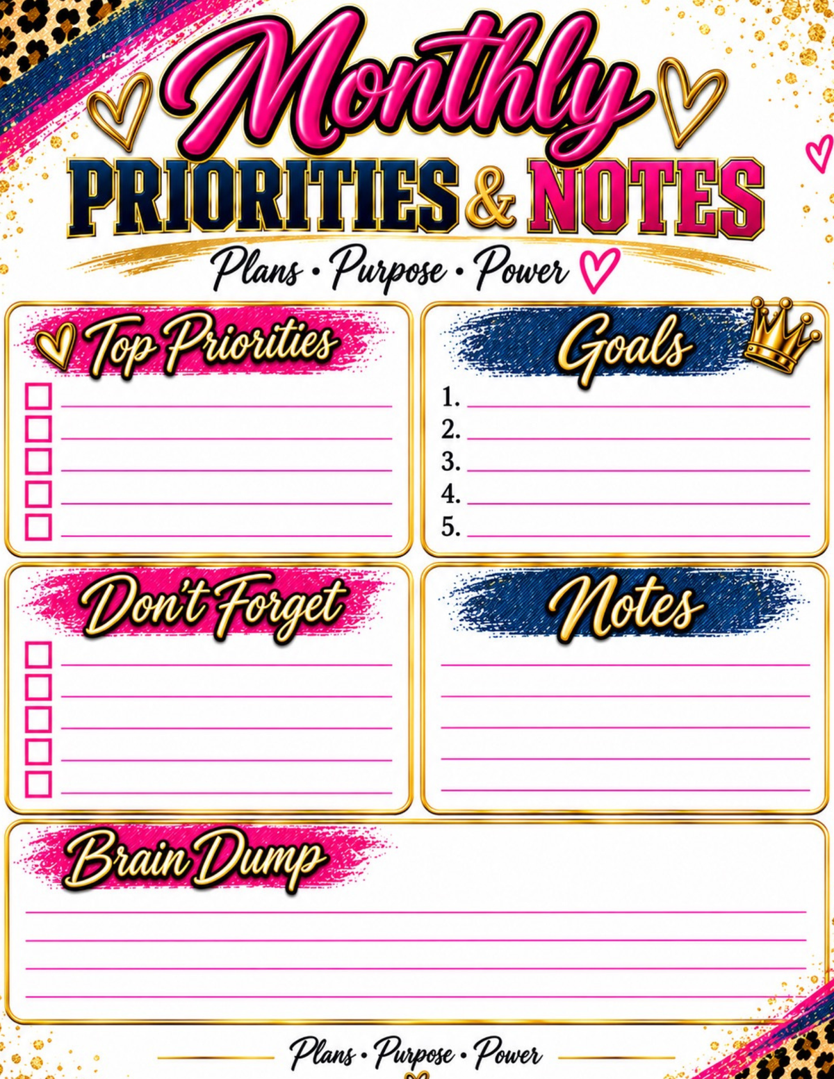 2027 Plans, Purpose & Power Calendar