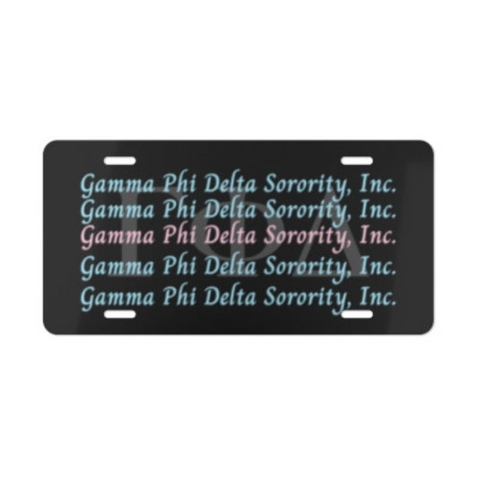 Gamma Phi Delta Sorority, Inc. Vanity Plate