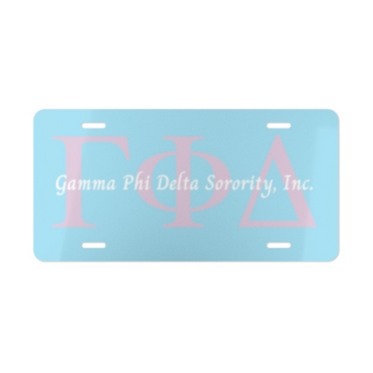 Blue Gamma Phi Delta Sorority, Inc.  Greek Vanity Plate