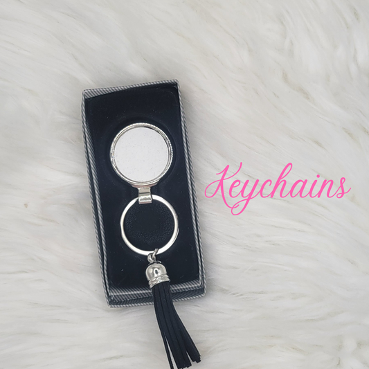 Keychain w/Black Short Tassel