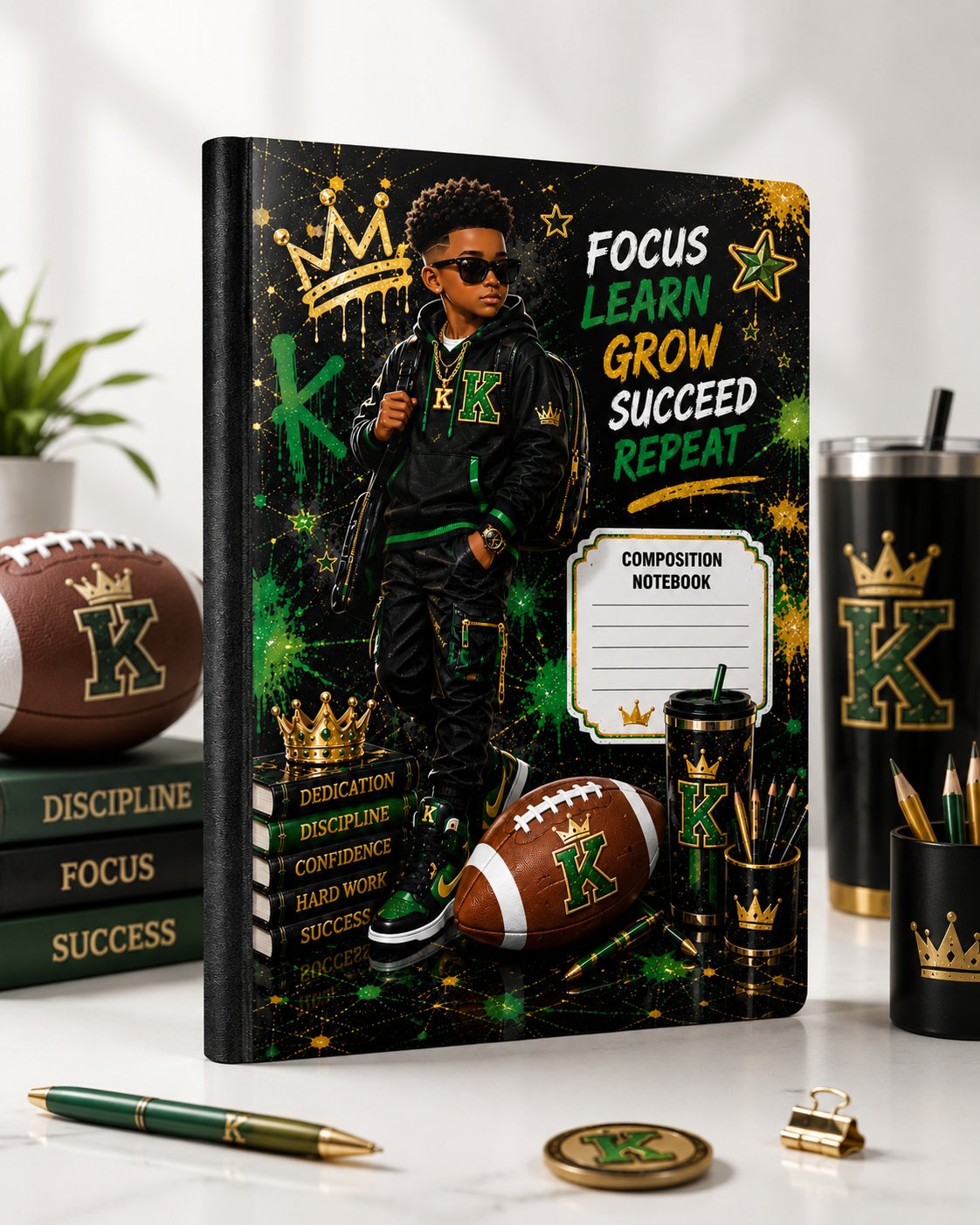 Crowned & Creative Kids Composition Notebook – Choose Your Design