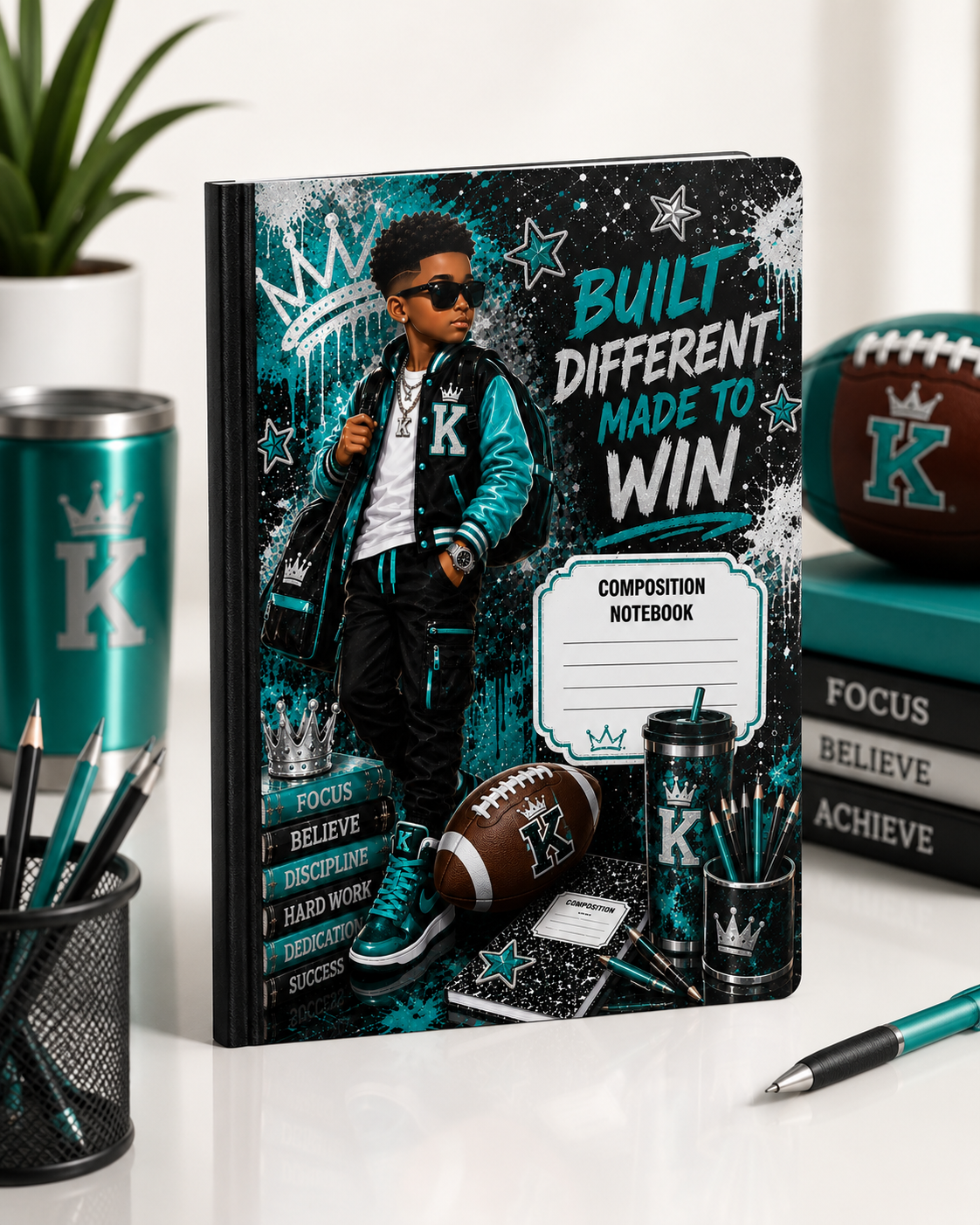 Crowned & Creative Kids Composition Notebook – Choose Your Design