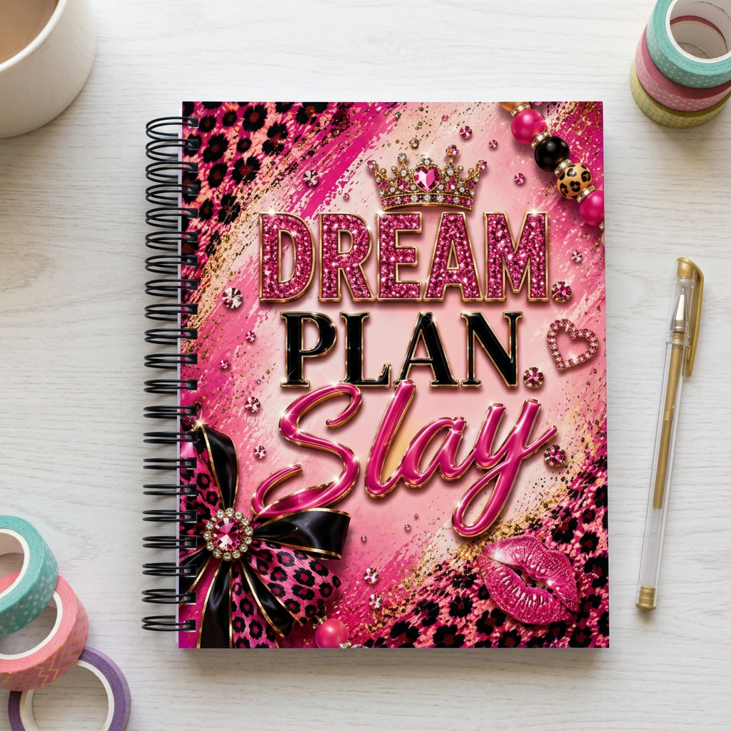 Pink Luxe Leopard Planner  Set – Choose Your Cover