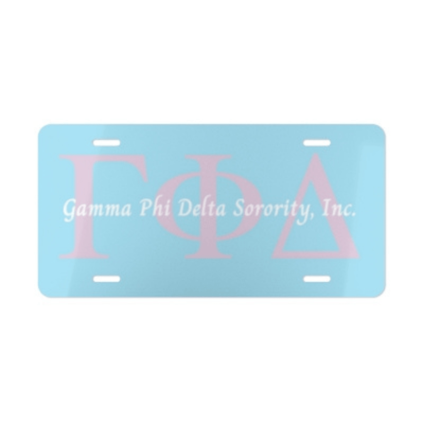 Blue Gamma Phi Delta Sorority, Inc. Greek Vanity Plate - Joyzzle Personalized Gifts