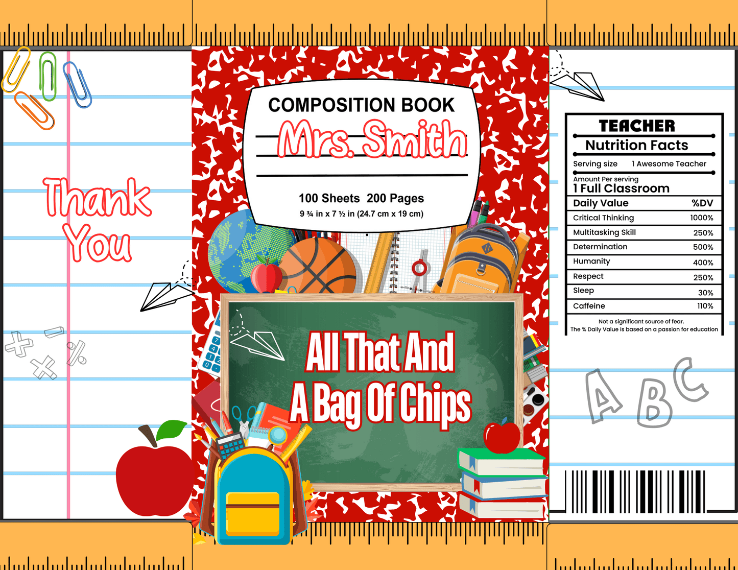 Composition Book Party Favor Bundle - Editable - Joyzzle Personalized Gifts