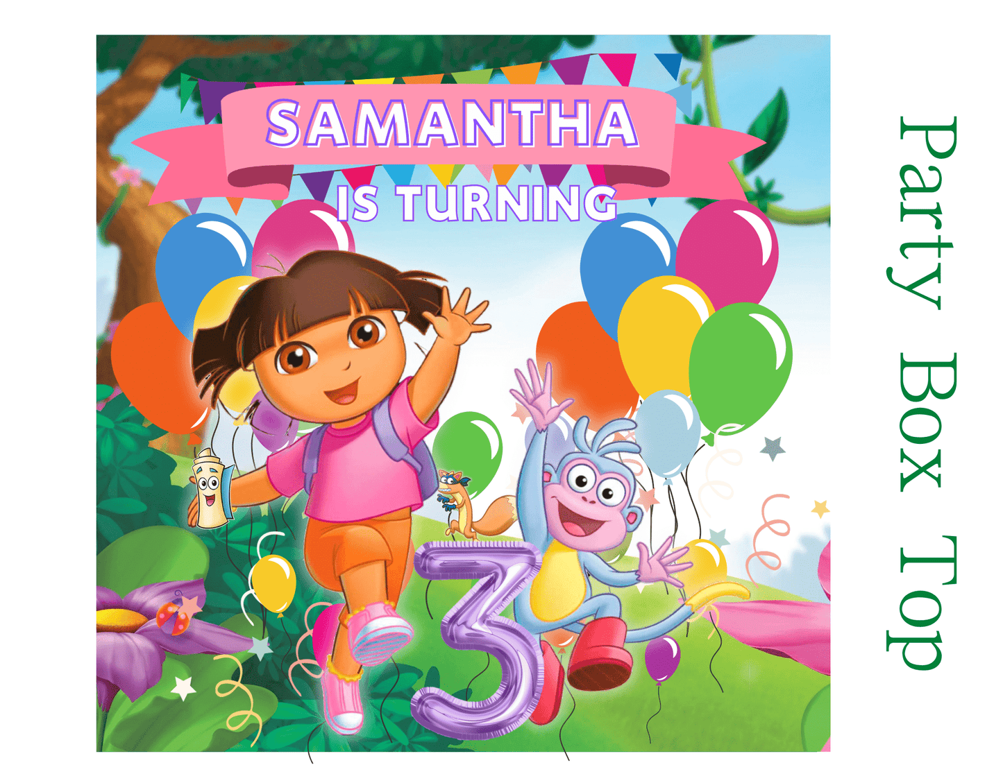 Dora Explorer Inspired Digital Party Favor Bundle - Joyzzle Personalized Gifts