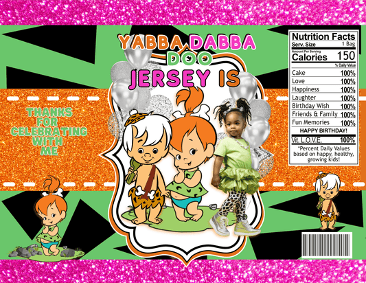 Flintstone Inspired Editable Digital Party Bundle - Joyzzle Personalized Gifts