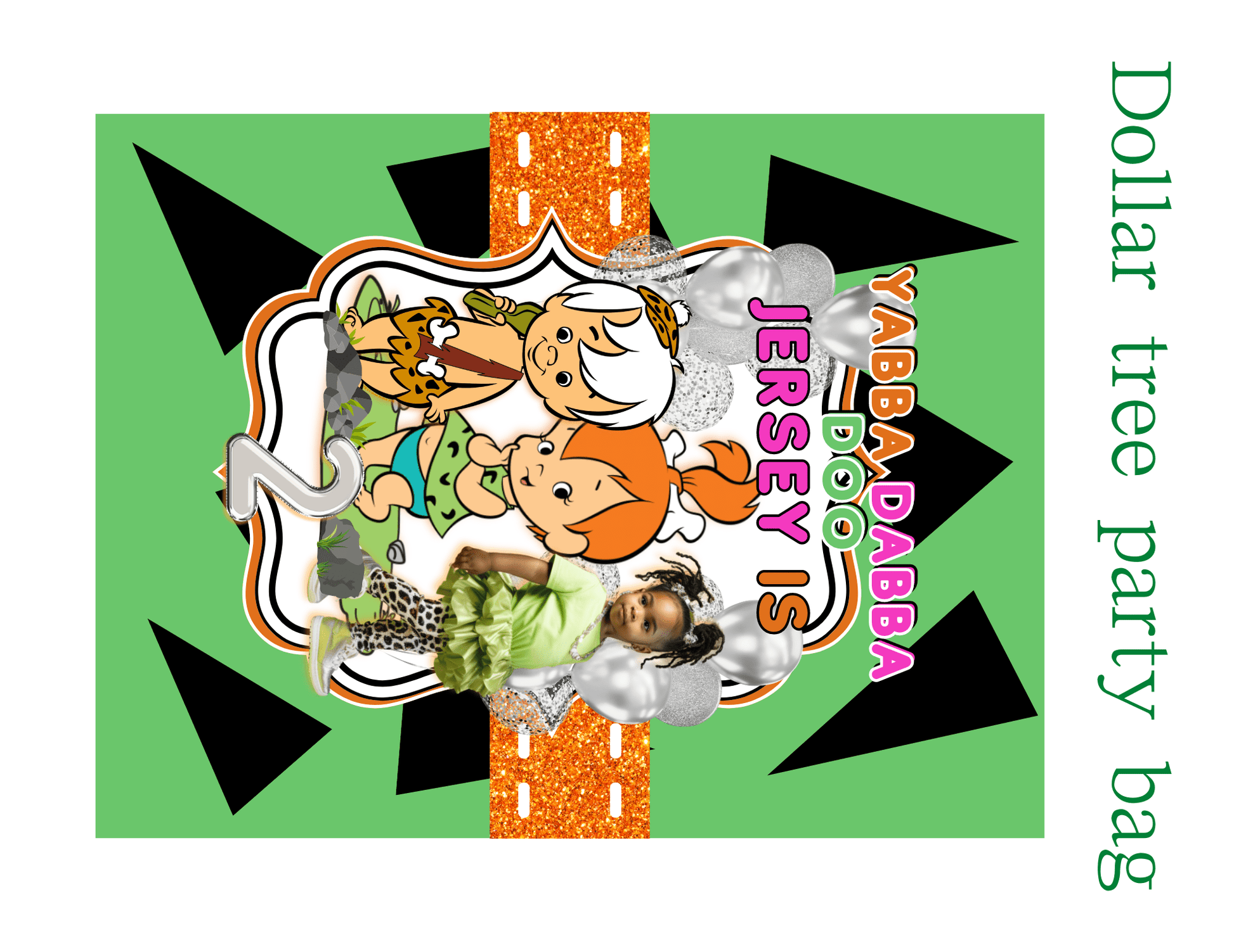 Flintstone Inspired Editable Digital Party Bundle - Joyzzle Personalized Gifts