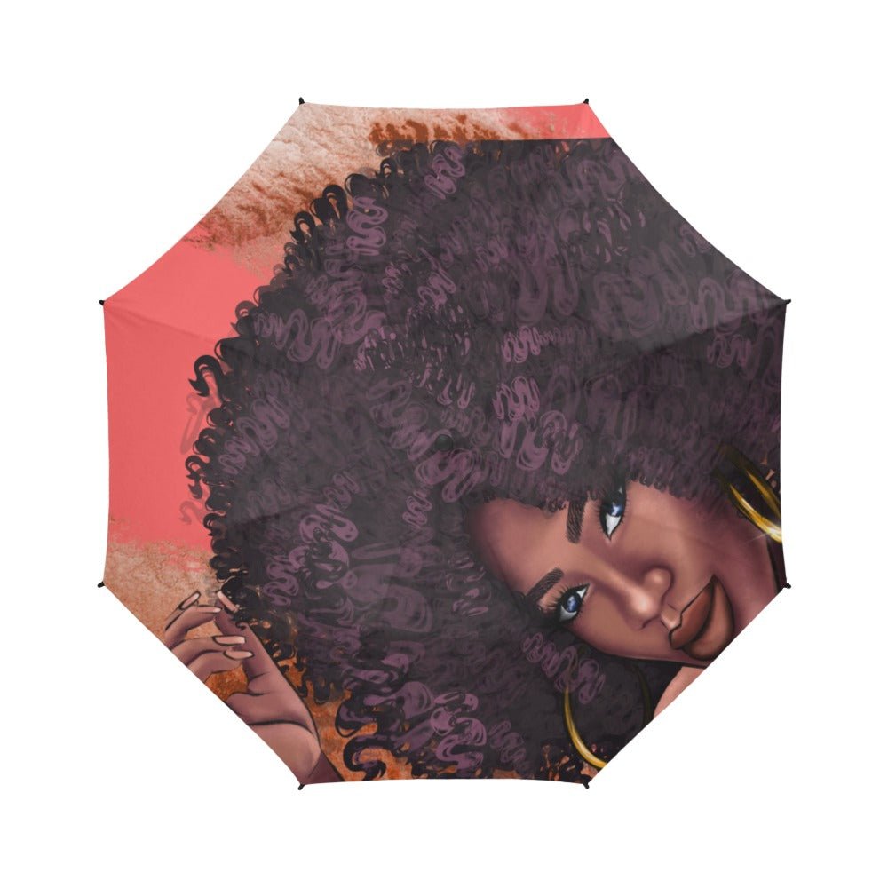 Foxxy Brown Umbrella Semi - Automatic Foldable Umbrella (Model U05) - Joyzzle Personalized Gifts