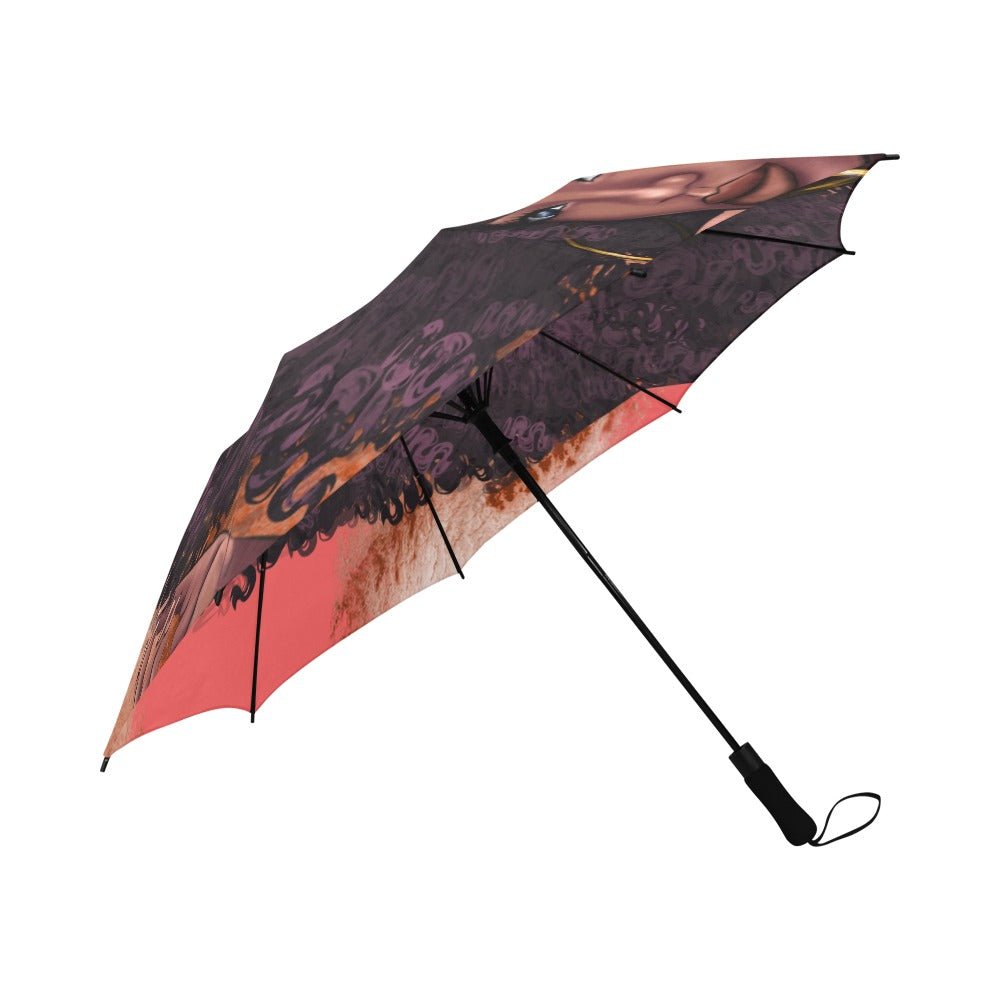 Foxxy Brown Umbrella Semi - Automatic Foldable Umbrella (Model U05) - Joyzzle Personalized Gifts