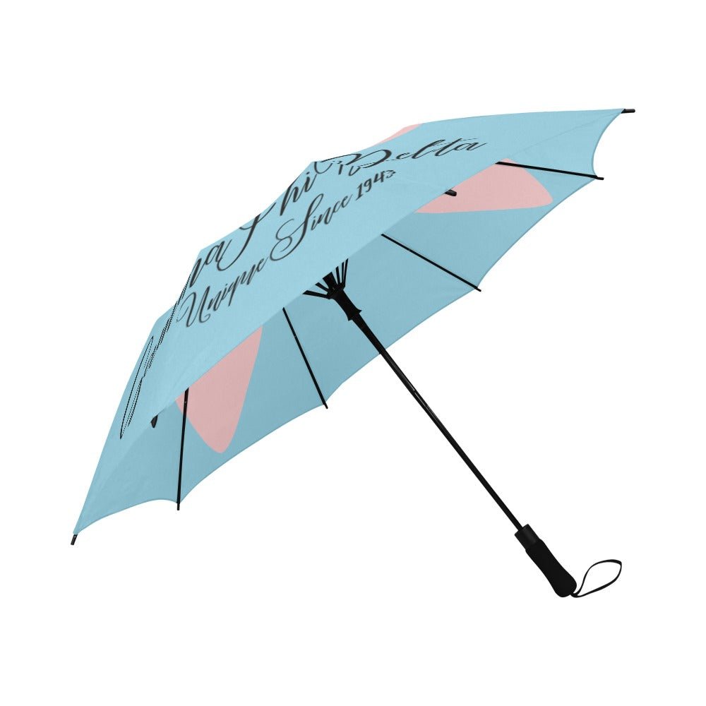 Gamma Phi Delta Sorority, Inc. Butterfly Semi - Automatic Umbrella Semi - Automatic Foldable Umbrella (Model U05) - Joyzzle Personalized Gifts