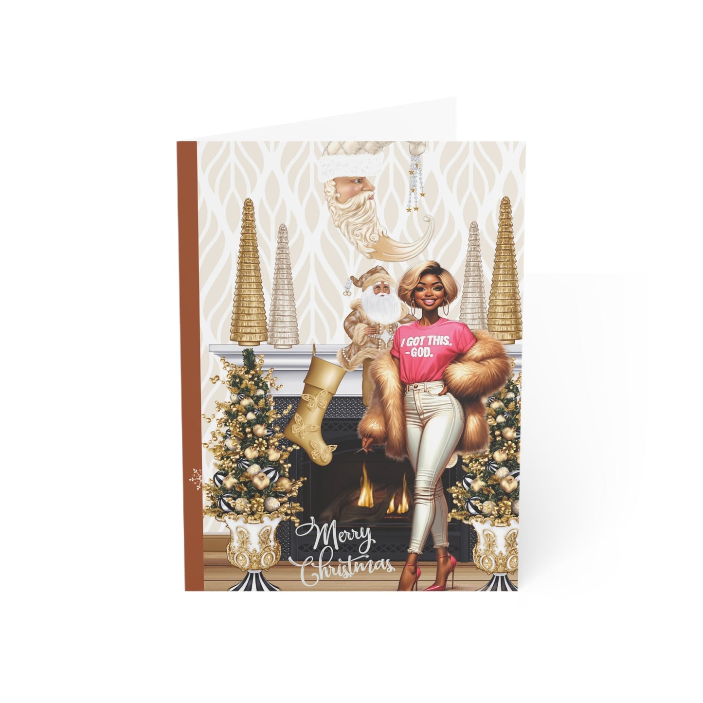 Greeting Cards, African American Greeting Cards, Holiday Christmas Cards, Merry Christmas Greeting Cards, Special Occasion Greeting Cards - Joyzzle Personalized Gifts