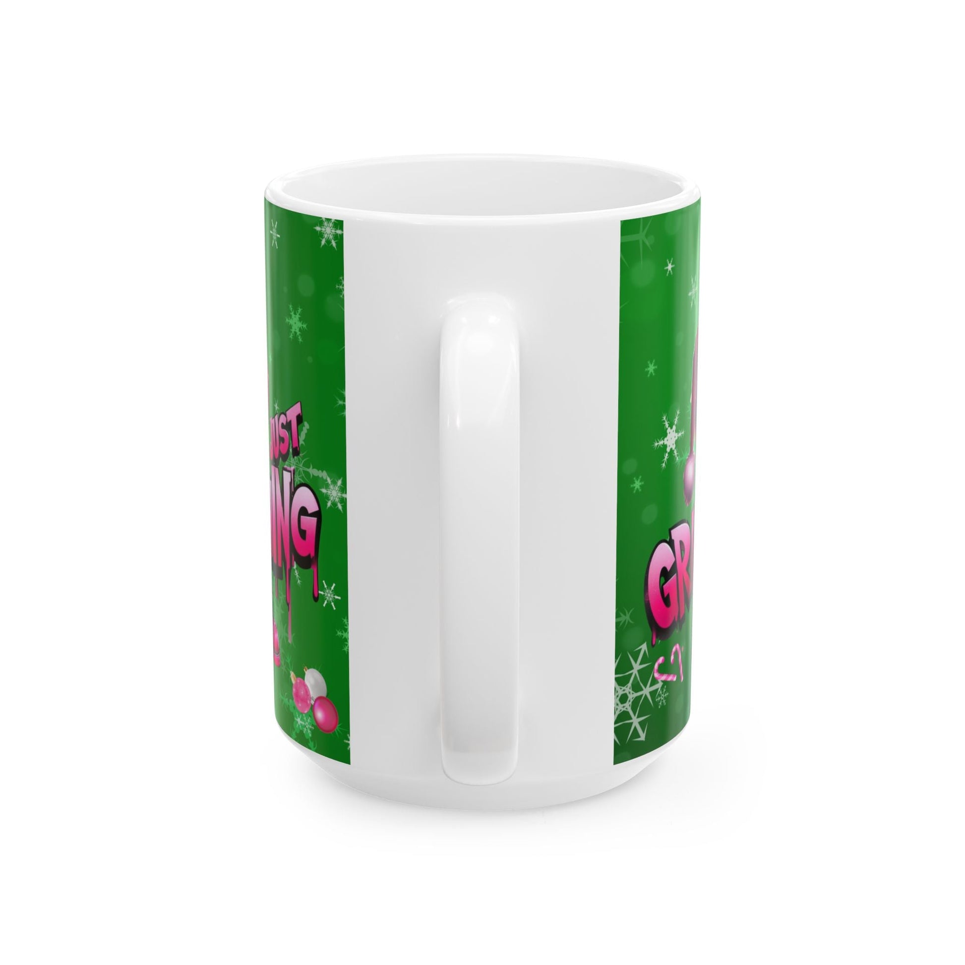 Grinch Christmas Ceramic Mug (11oz, 15 oz) - BPA Free, Microwave & Dishwasher Safe - Joyzzle Personalized Gifts