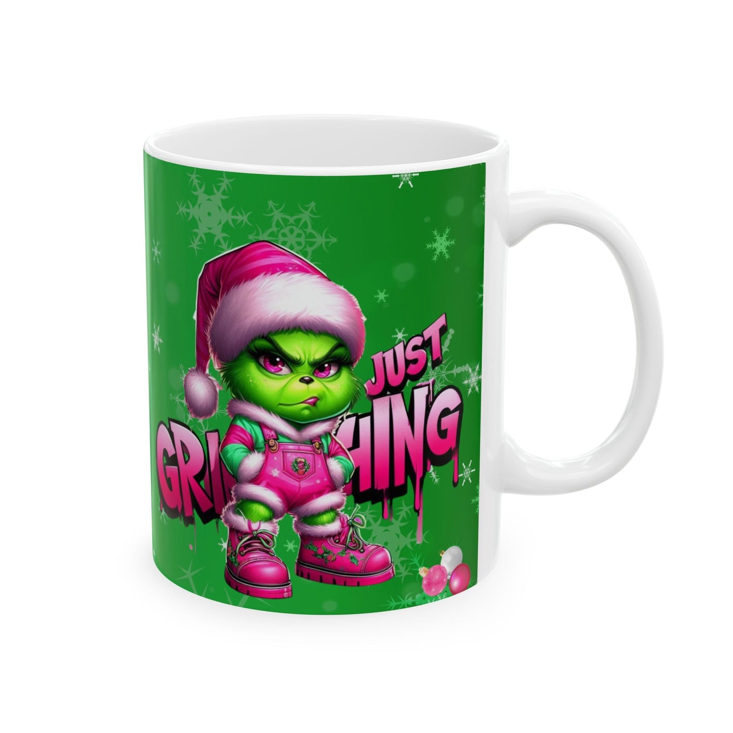 Grinch Christmas Ceramic Mug (11oz, 15 oz) - BPA Free, Microwave & Dishwasher Safe - Joyzzle Personalized Gifts