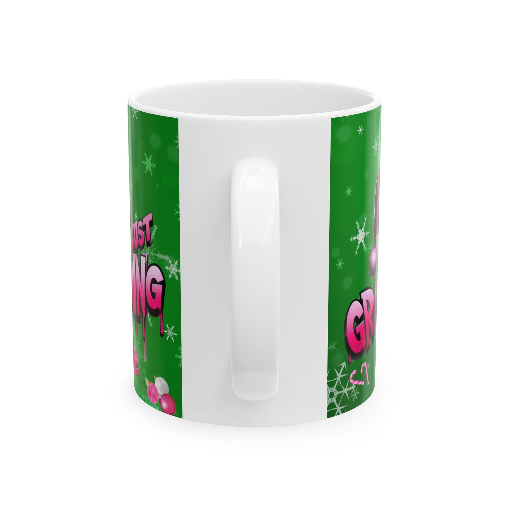 Grinch Christmas Ceramic Mug (11oz, 15 oz) - BPA Free, Microwave & Dishwasher Safe - Joyzzle Personalized Gifts