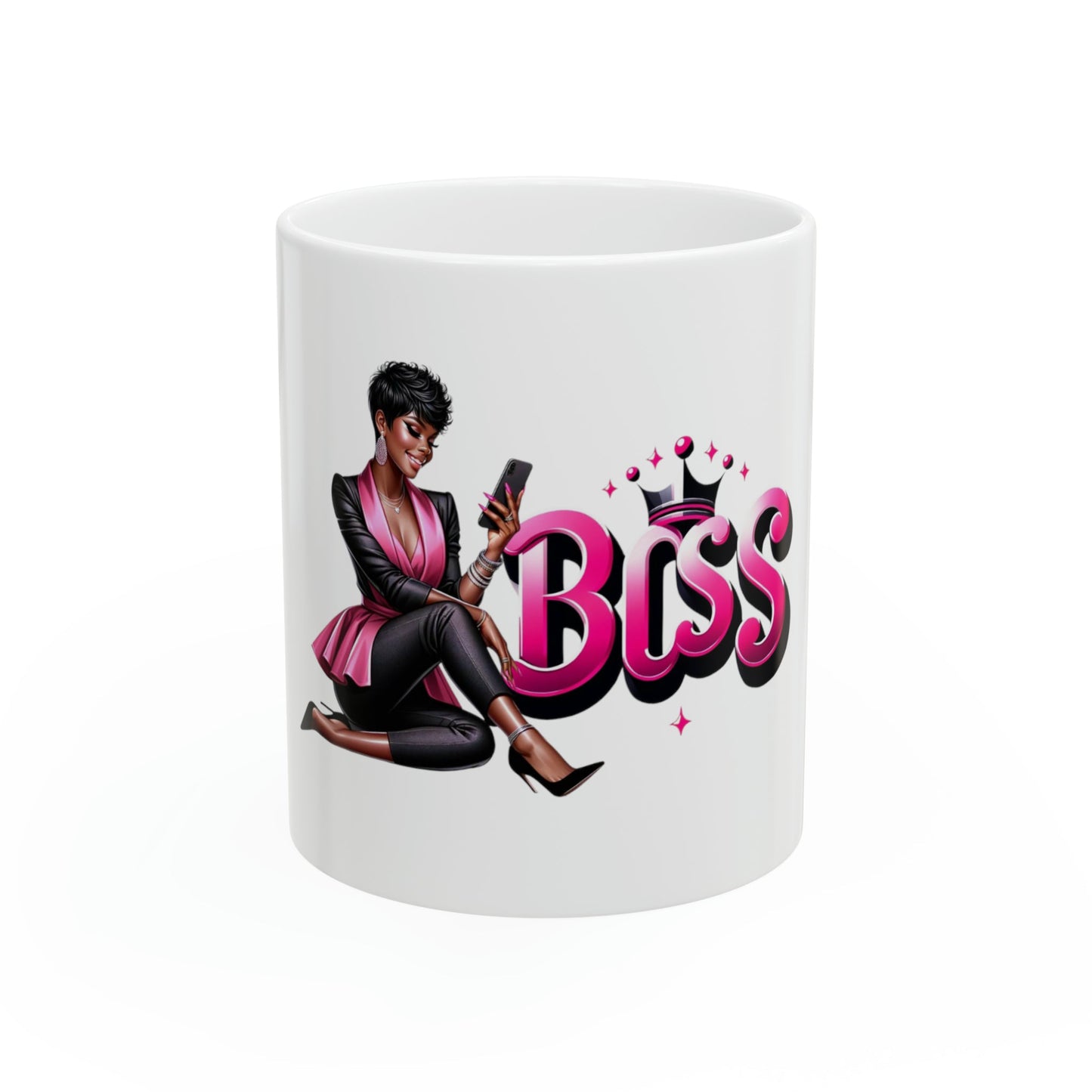 Lady Boss Ceramic Mug, 11oz - Joyzzle Personalized Gifts