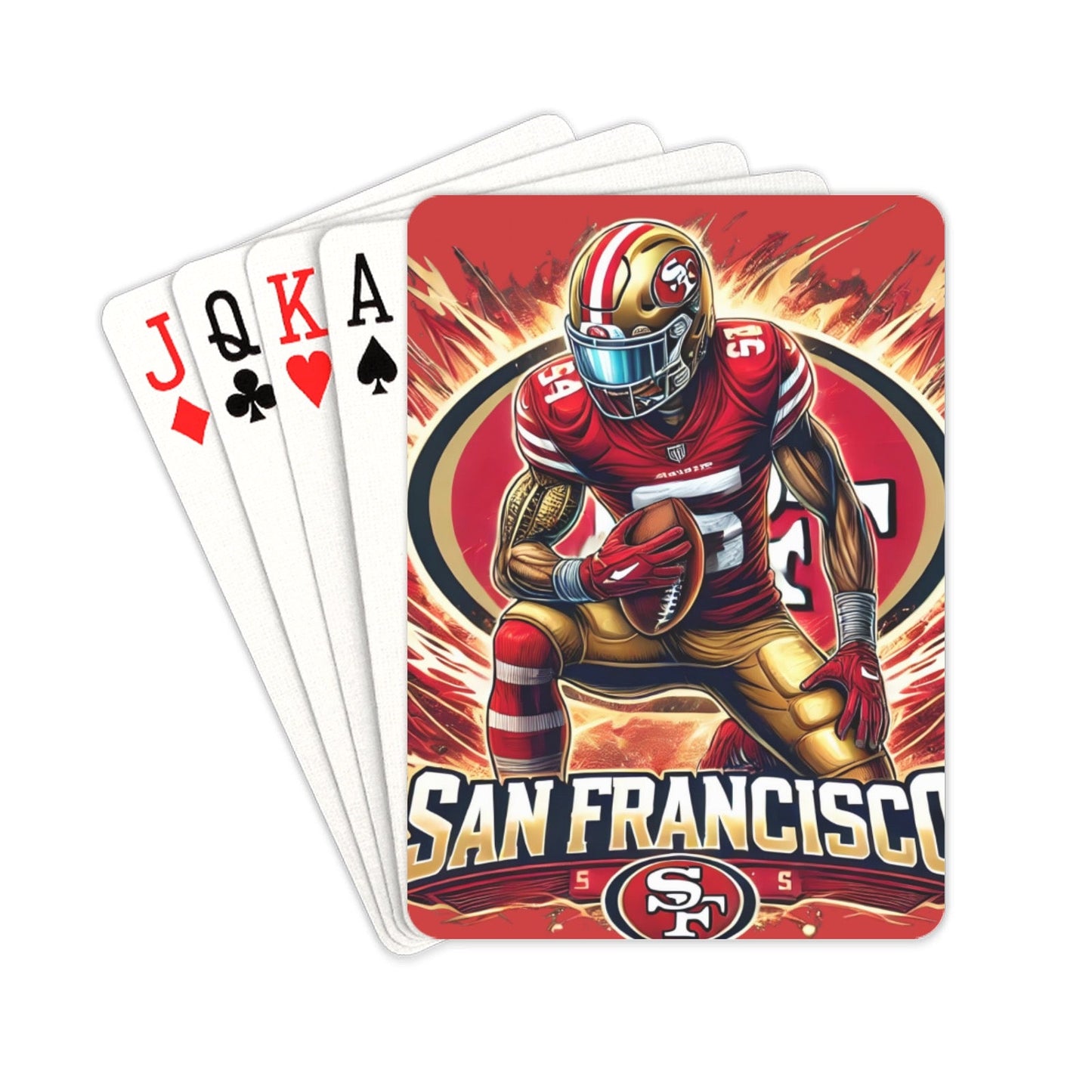 NFL Sports Team Inspired Playing Cards - Joyzzle Personalized Gifts