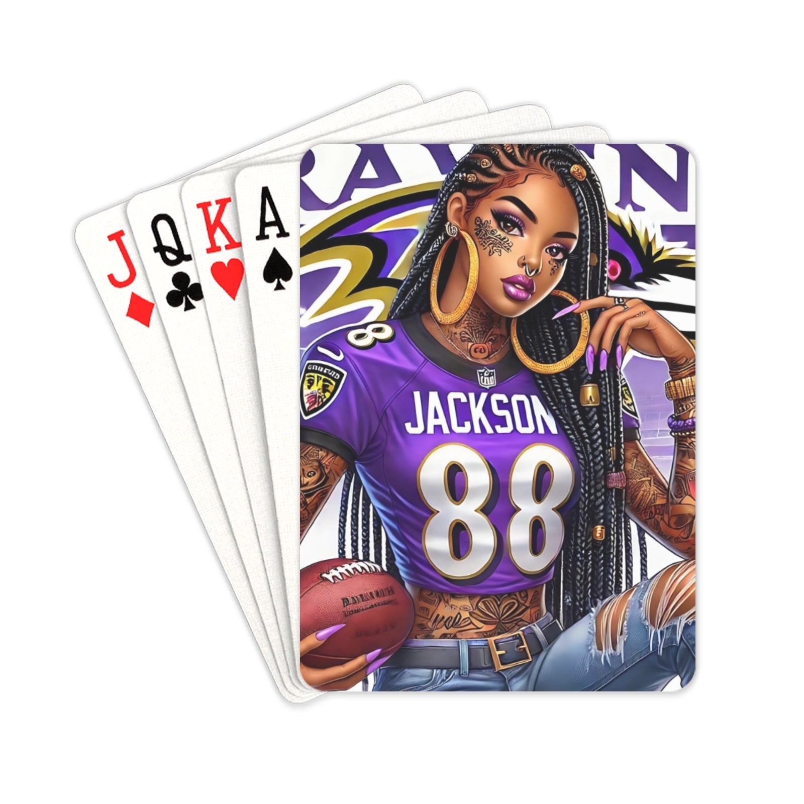 NFL Sports Team Inspired Playing Cards - Joyzzle Personalized Gifts