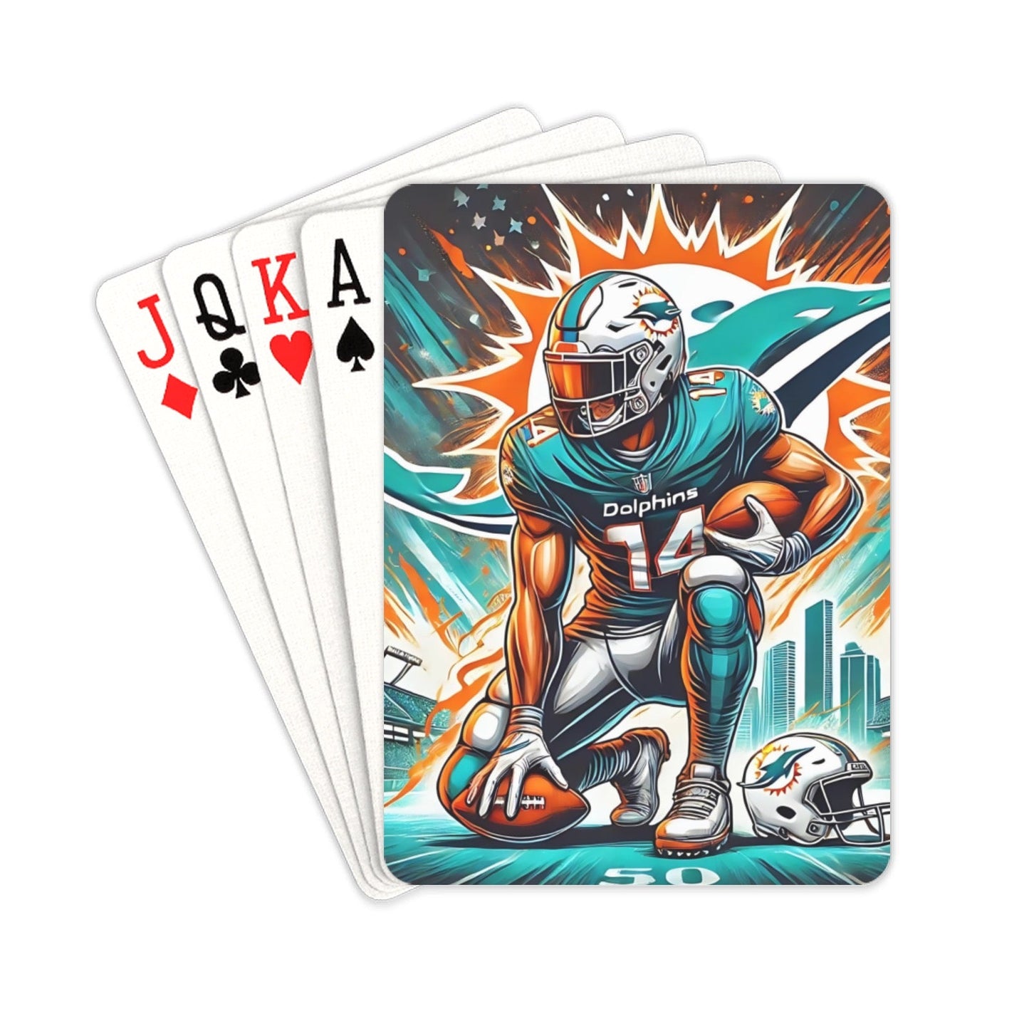 NFL Sports Team Inspired Playing Cards - Joyzzle Personalized Gifts