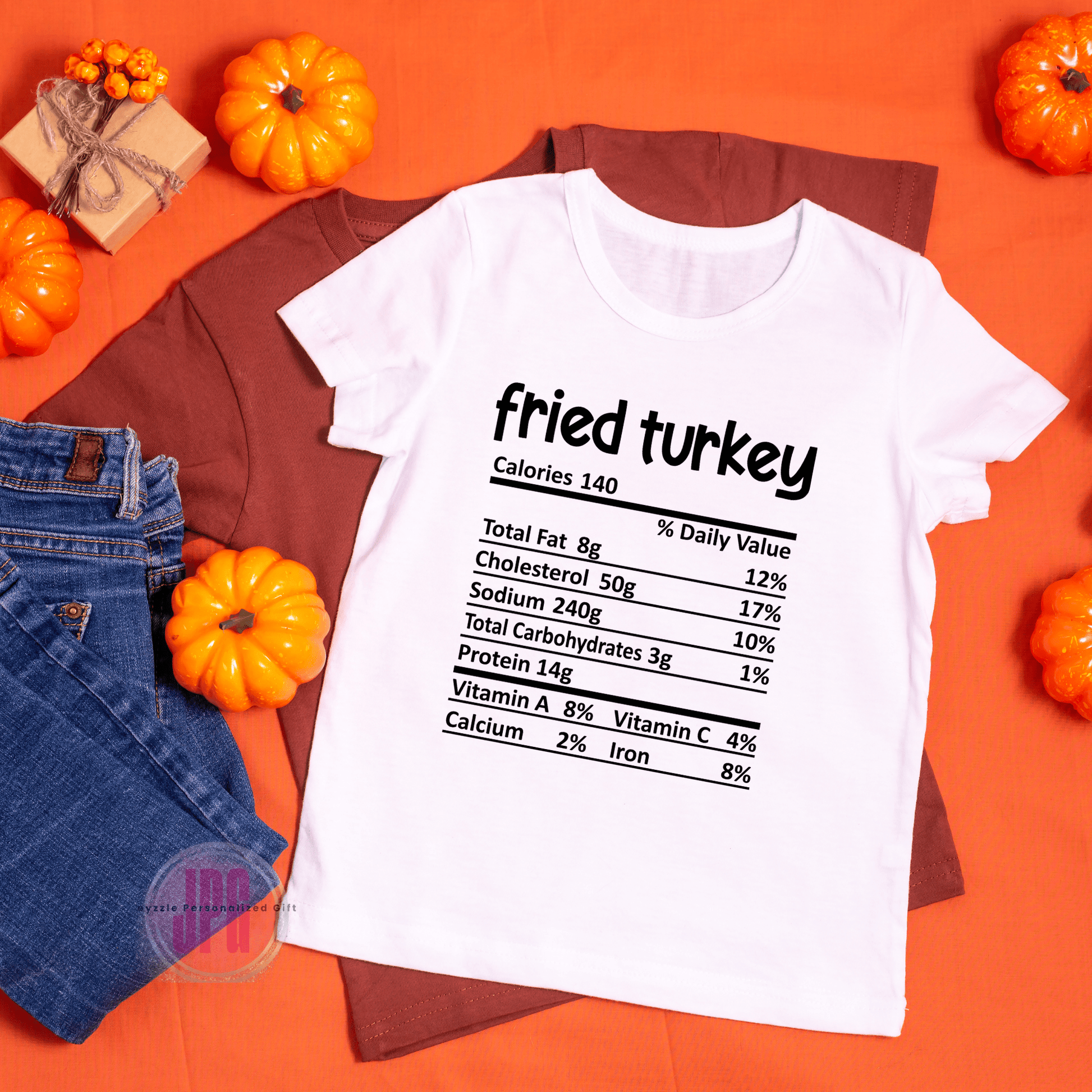 Thanksgiving Nutritional Fact Apparel - Joyzzle Personalized Gifts